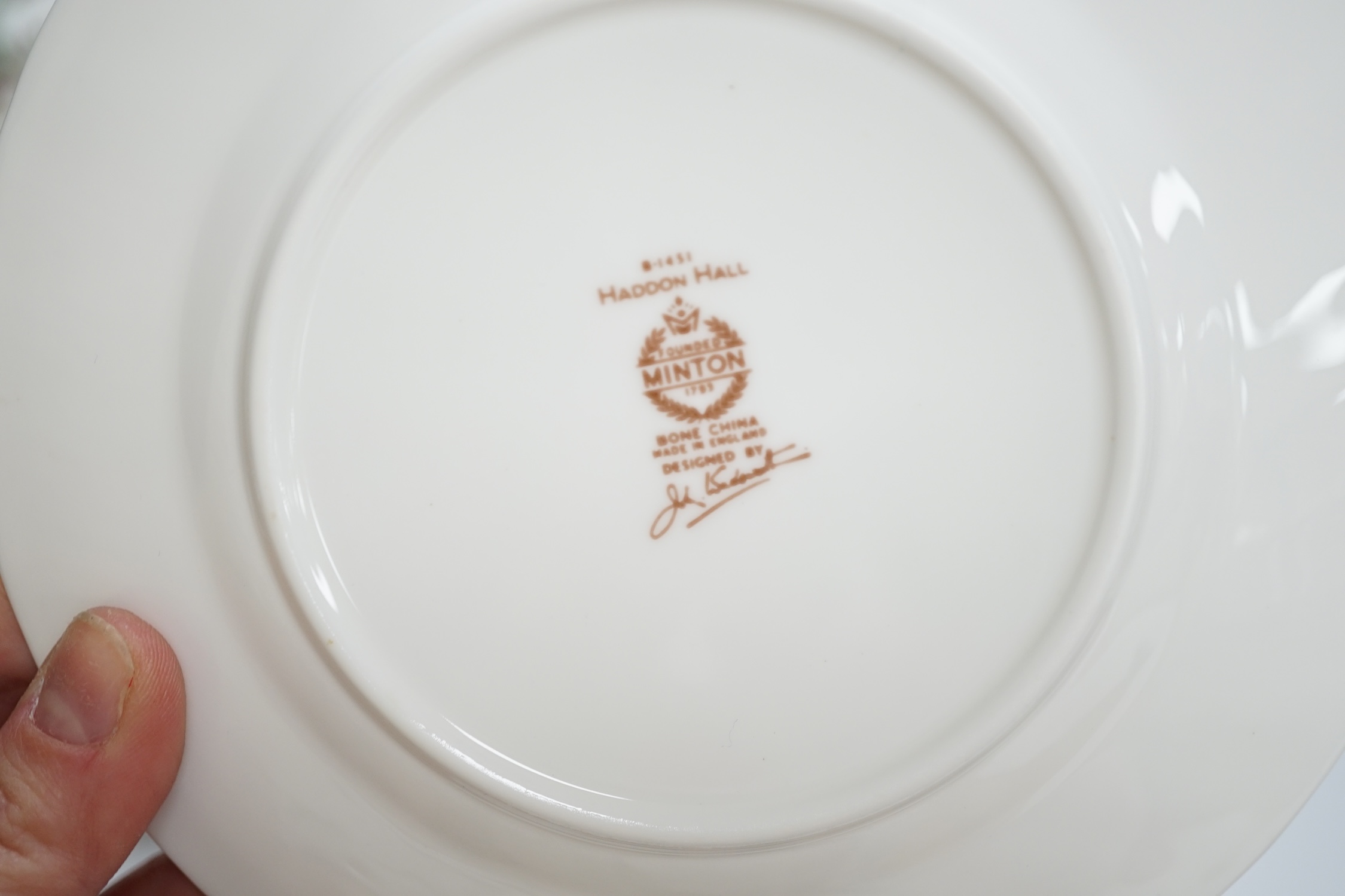 A Minton Haddon Hall eight place setting tea set